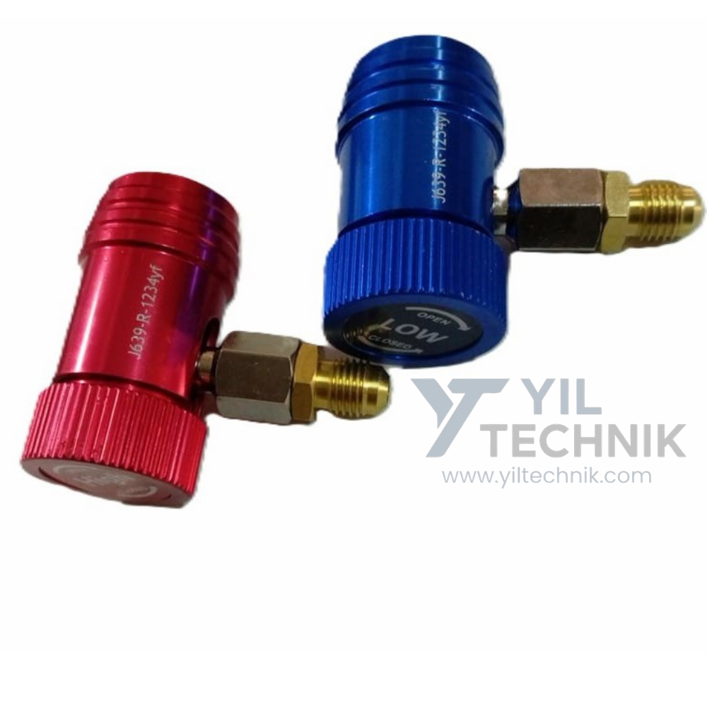 J639 R-1234yf Auto A/C Gas Charging & Quick Coupler Valve Set