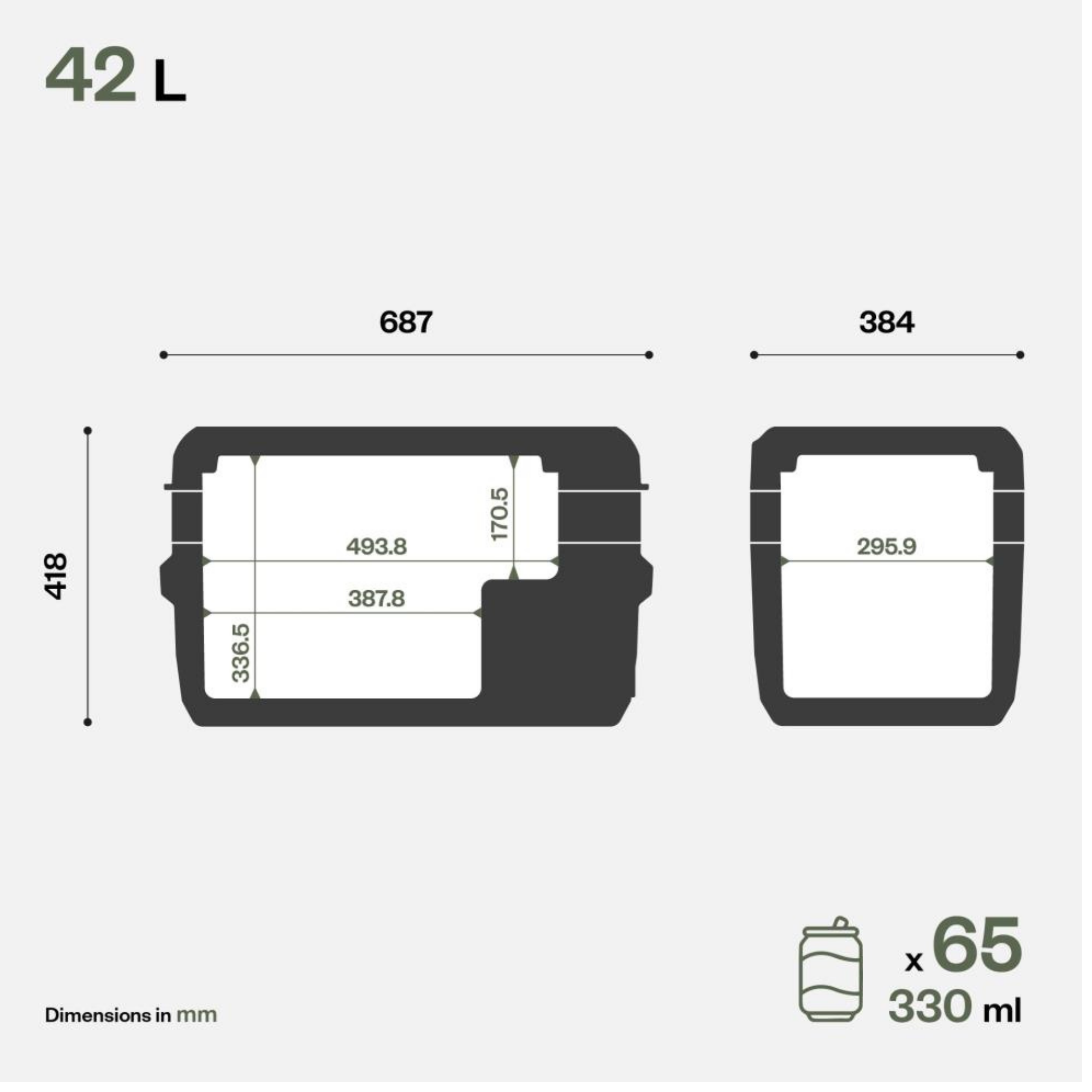 IndelB Travel Box ITB 42 Vehicle Refrigerator | 42 Liters | 12–24V DC | Portable Compressor Fridge