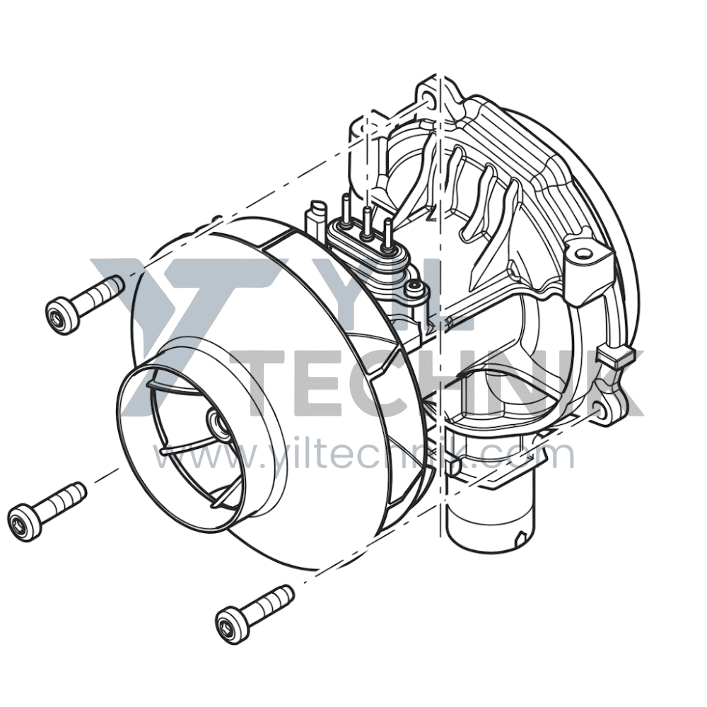 Eberspächer / Espar Airtronic S3 D2L  24V Combustion Blower Fan Motor and Gasket Kit - 25 2954 99 15 00