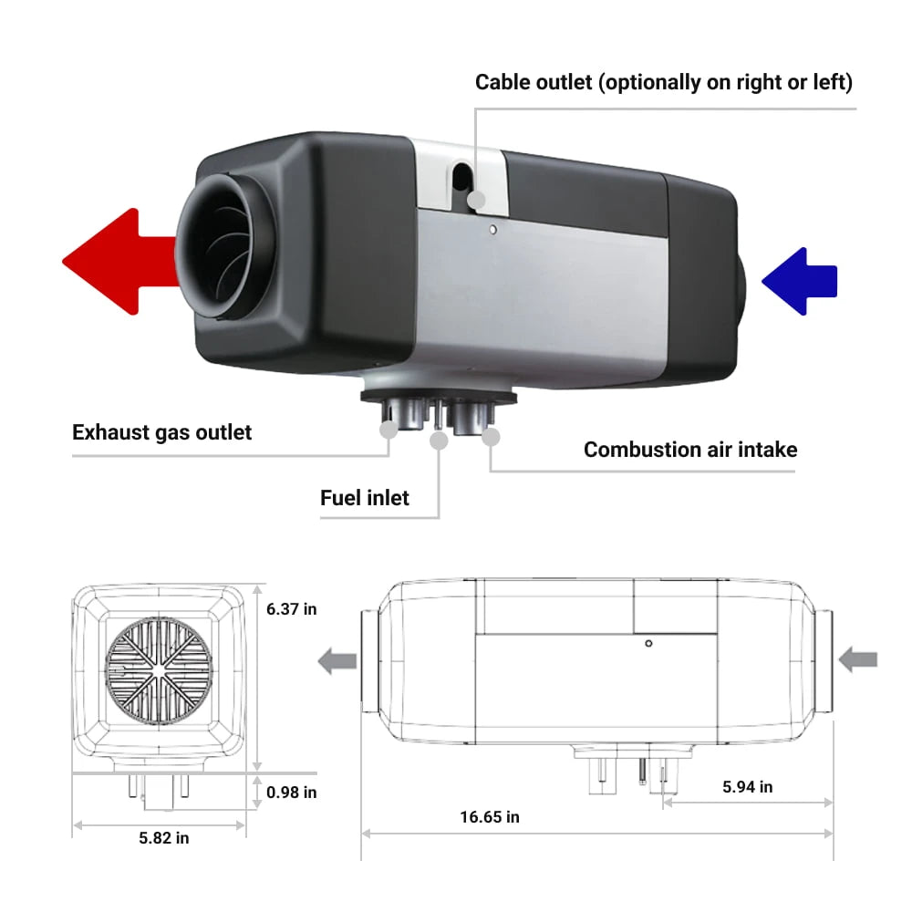 Webasto Air Top Evo 55 – 12V Diesel Air Heater | 4111389A-9028025C