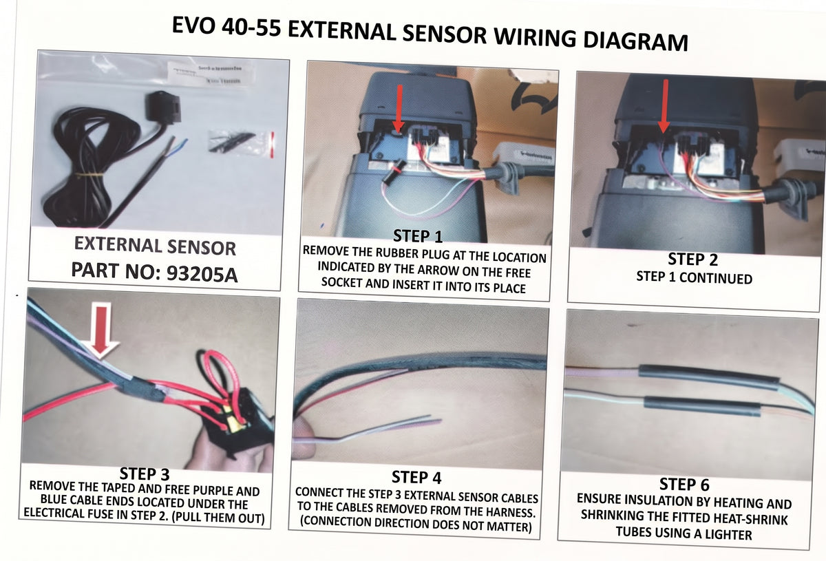 Webasto Air Top Evo 40 / Evo 55 Sensor de Temperatura Exterior 5 m - 93205A