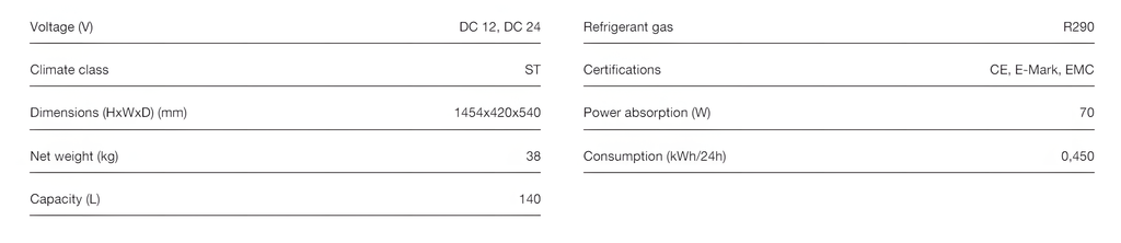 Indel B Cruise 42 – 42 L 12/24 V Caravan & Marine Compressor Refrigerator